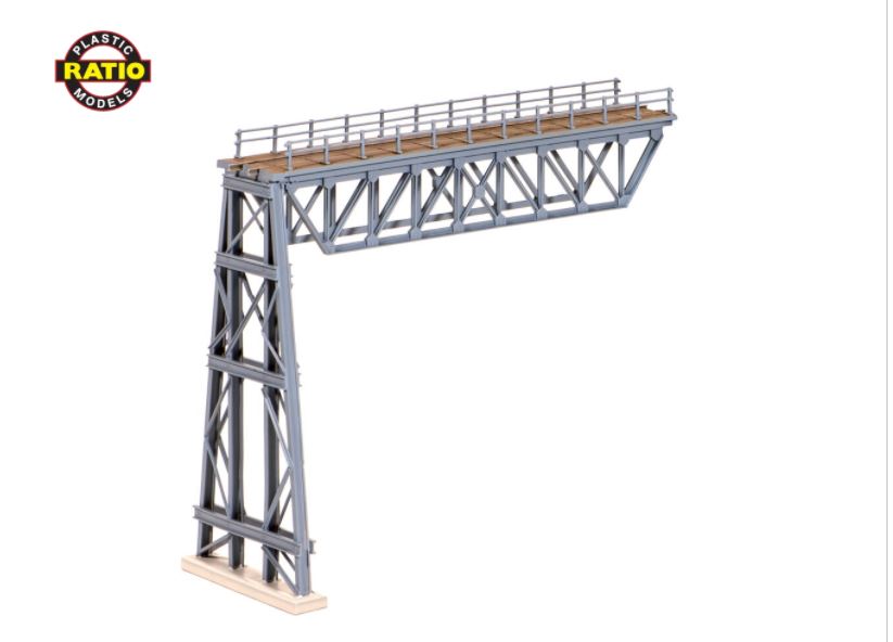 Truss Girder Bridge span and single trestle N gauge Ratio 241 Free Post P3 
